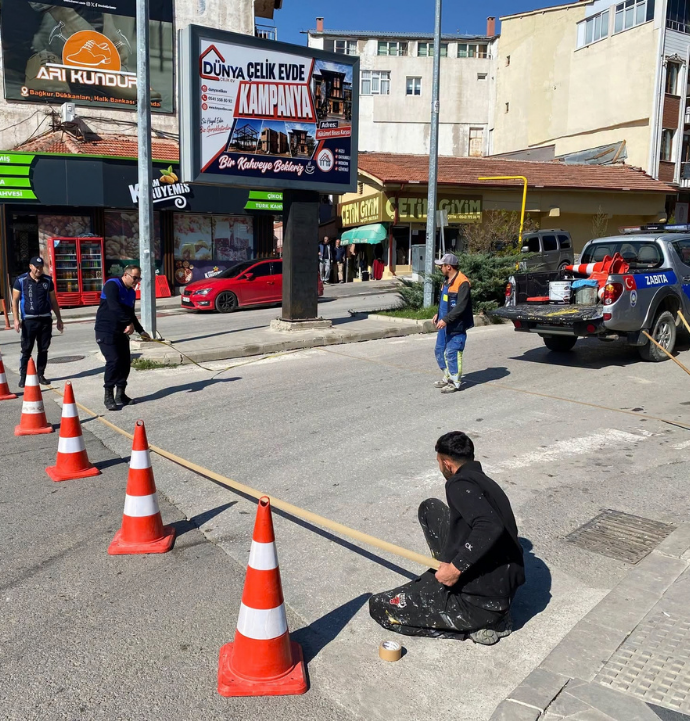 Şarkışla’da yayalar için güvenlik dokunuşu