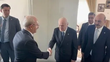 Bahçeli, CHP Genel Başkanı Kılıçdaroğlu ile görüştü