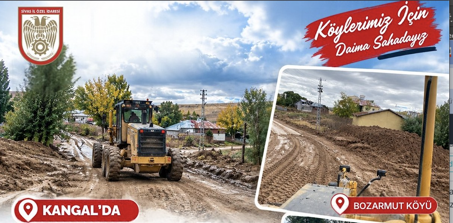 Sivas'ın Kangal İlçesinde Selin Zarar Verdiği Köy Yollarında Çalışma Başlatıldı!