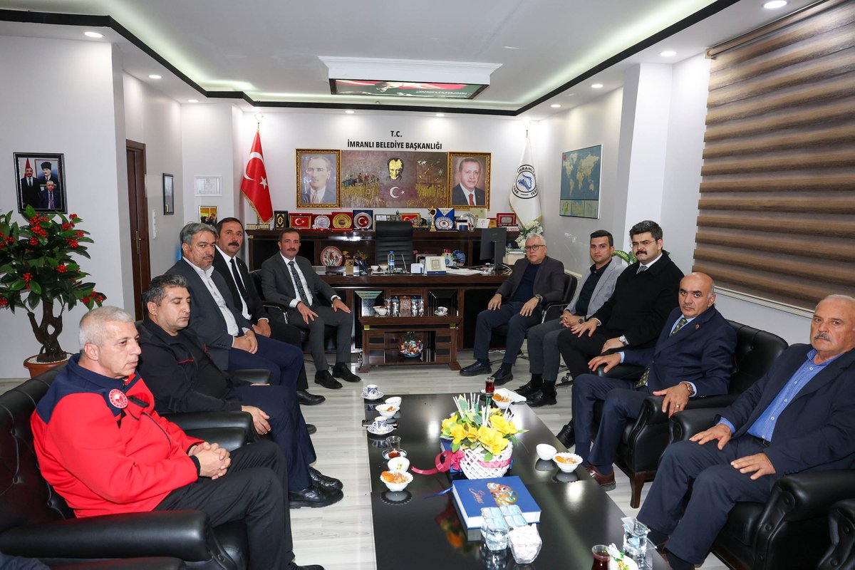 Vali Yılmaz Şimşek'ten İmranlı Belediye Başkanı Ali Ürek'e Ziyaret!
