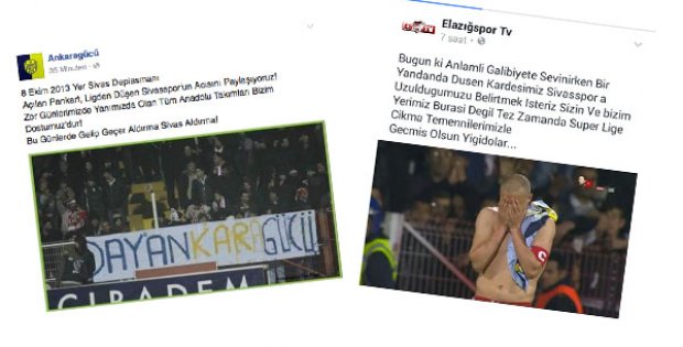 Elazığspor ve Ankaragücü´nden Sivasspor´a Destek