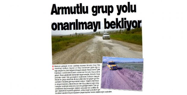 Armutlu Yolu Onarıma Alındı