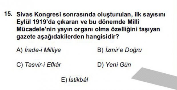 İrade-İ Milliye Soruldu