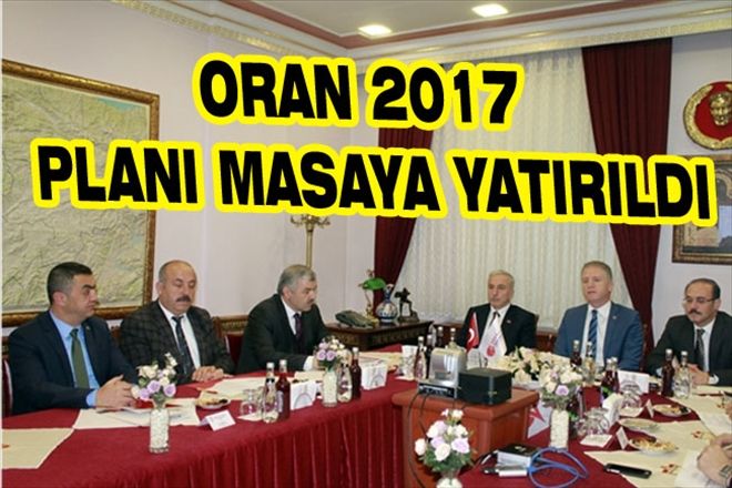 ORAN 2017 PLANI MASAYA YATIRILDI