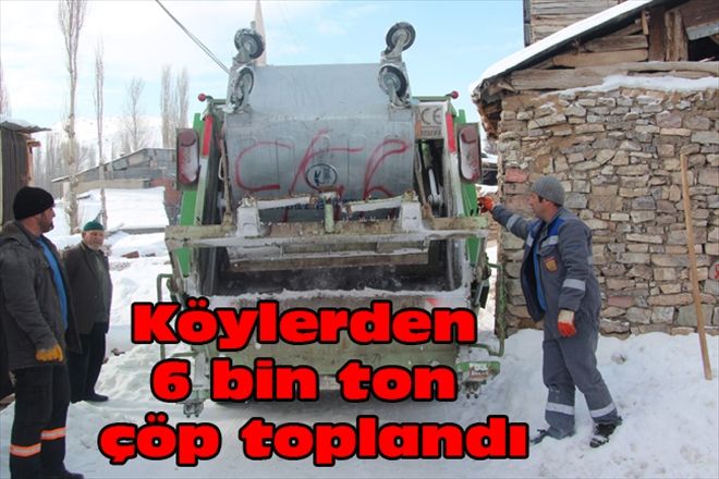Köylerden 6 bin ton çöp toplandı