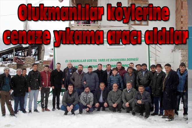 Olukmanlılar köylerine  cenaze yıkama aracı aldılar