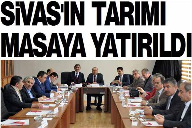 SiVAS´IN TARIMI MASAYA YATIRILDI