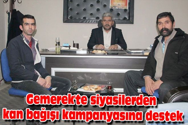 Gemerek´te siyasilerden kan bağışı kampanyasına destek