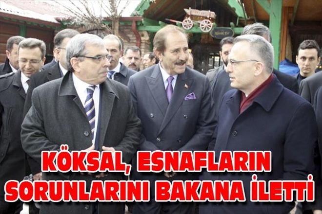 KÖKSAL, ESNAFLARIN SORUNLARINI BAKANA İLETTİ
