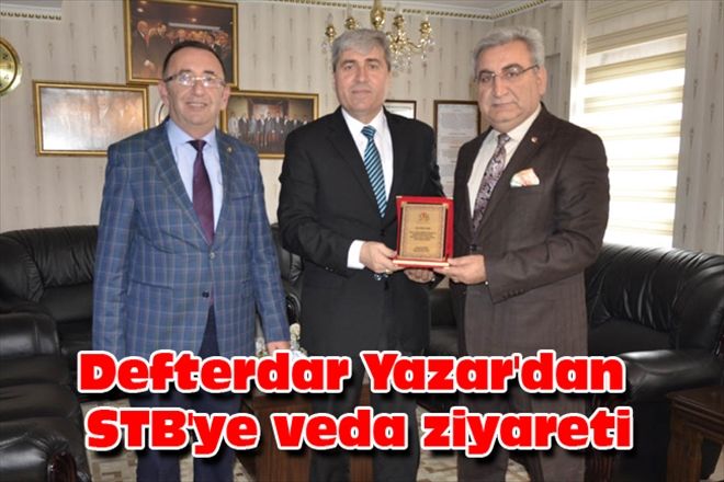 Defterdar Yazar´dan STB´ye veda ziyareti