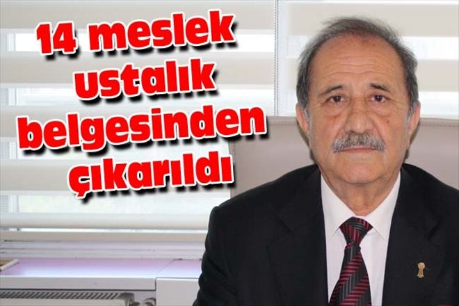 14 meslek ustalık belgesinden çıkarıldı