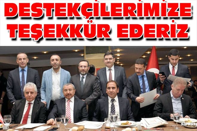 DESTEKÇİLERİMİZE TEŞEKKÜR EDERİZ