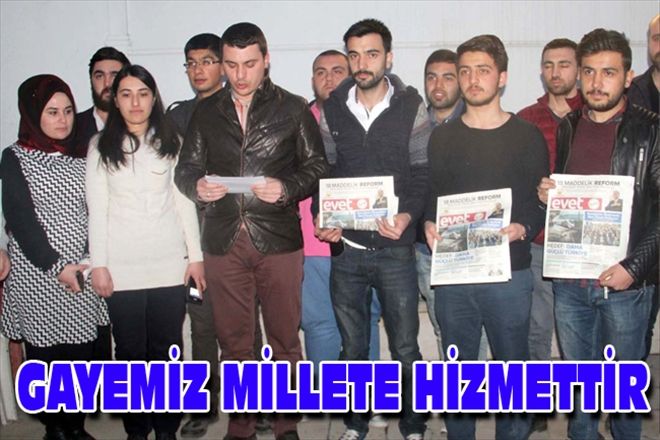 GAYEMİZ MİLLETE HİZMETTİR