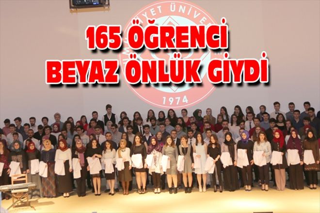 165 ÖĞRENCİ BEYAZ ÖNLÜK GİYDİ