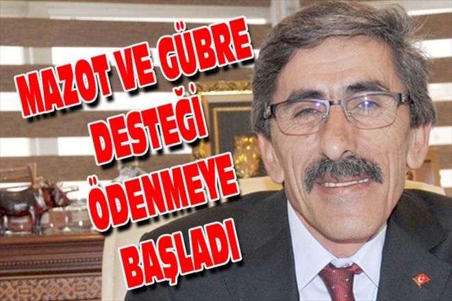 MAZOT VE GÜBRE DESTEĞİ ÖDENMEYE BAŞLADI