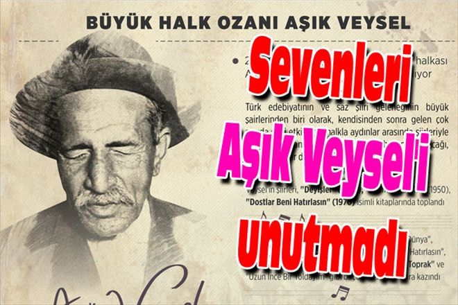 Sevenleri Aşık Veysel´i unutmadı