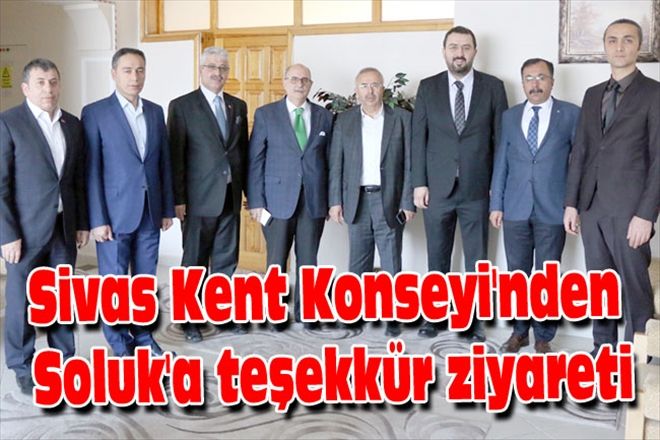 Sivas Kent Konseyi´nden Soluk´a teşekkür ziyareti