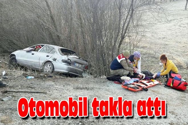 Otomobil takla attı