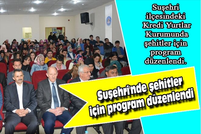 Suşehri´nde şehitler için program düzenlendi