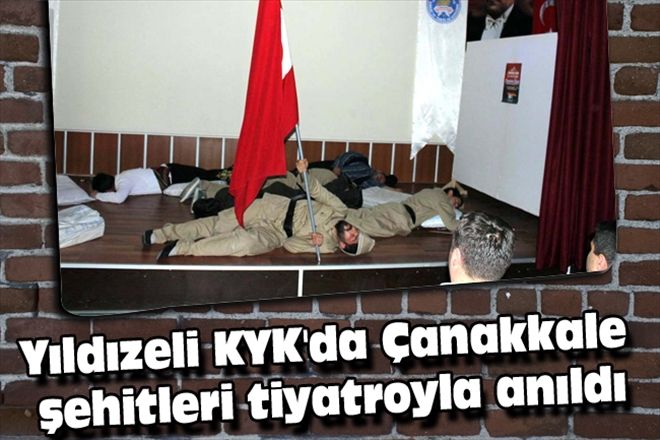 Yıldızeli KYK´da Çanakkale şehitleri tiyatroyla anıldı