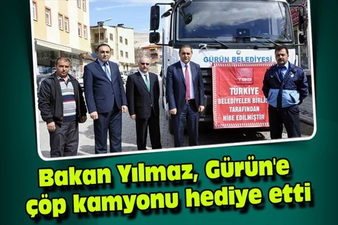 Bakan Yılmaz, Gürün´e çöp kamyonu hediye etti