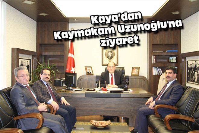 Kaya´dan Kaymakam Uzunoğlu´na ziyaret