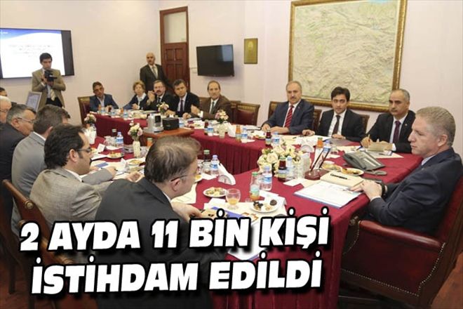 2 AYDA 11 BİN KİŞİ İSTİHDAM EDİLDİ
