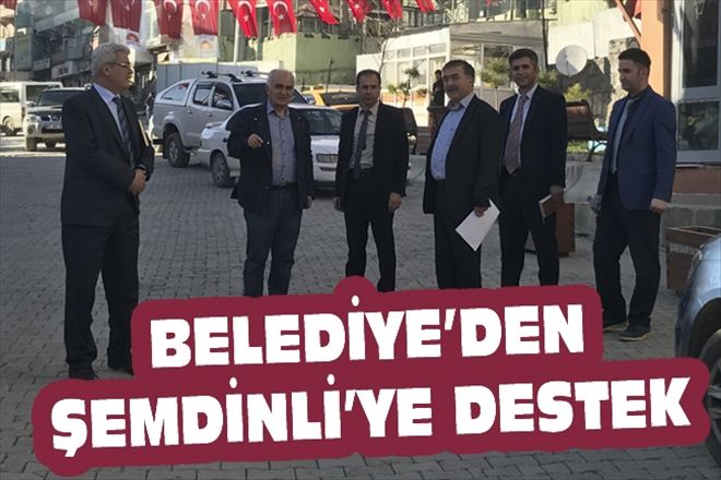 BELEDİYE´DEN ŞEMDİNLİ´YE DESTEK