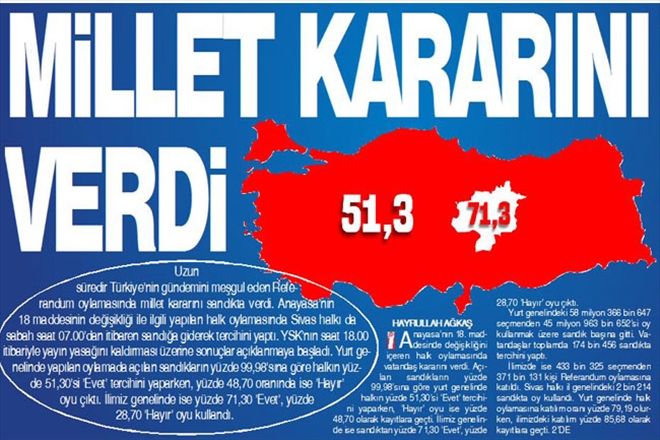 MİLLET KARARINI VERDİ