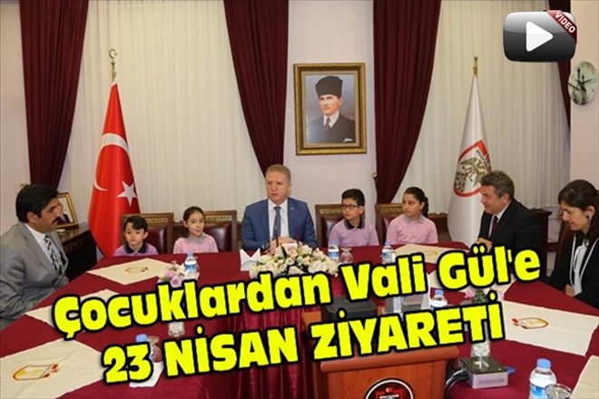 Çocuklardan Vali Gül´e 23 NİSAN ZİYARETİ