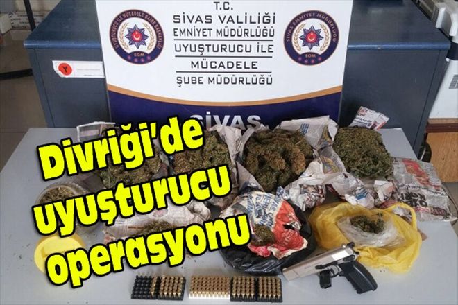 Divriği´de uyuşturucu operasyonu