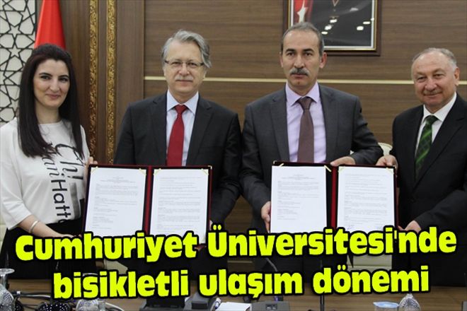 Cumhuriyet Üniversitesi´nde bisikletli ulaşım dönemi