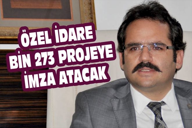 ÖZEL İDARE BİN 273 PROJEYE İMZA ATACAK