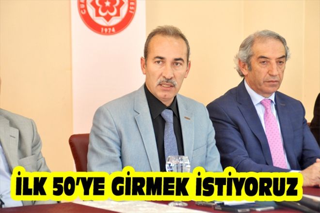 İLK 50´YE GİRMEK İSTİYORUZ