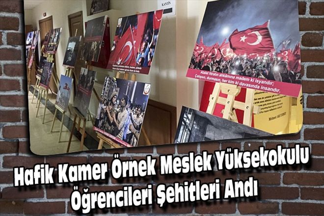 Hafik Kamer Örnek Meslek Yüksekokulu Öğrencileri Şehitleri Andı