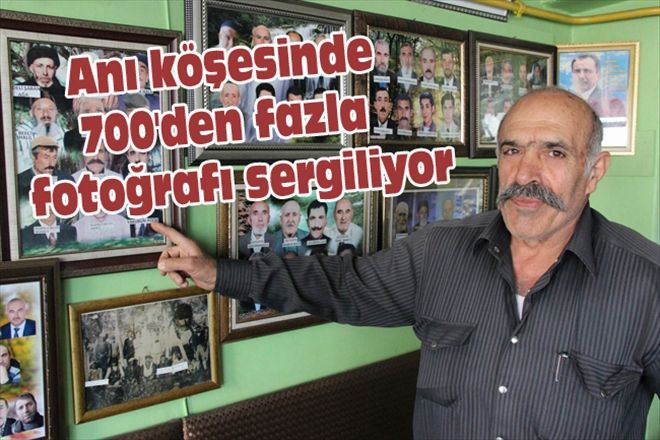 Anı köşesinde  700´den fazla  fotoğrafı sergiliyor