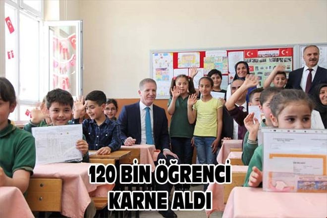 120 BİN ÖĞRENCİ KARNE ALDI