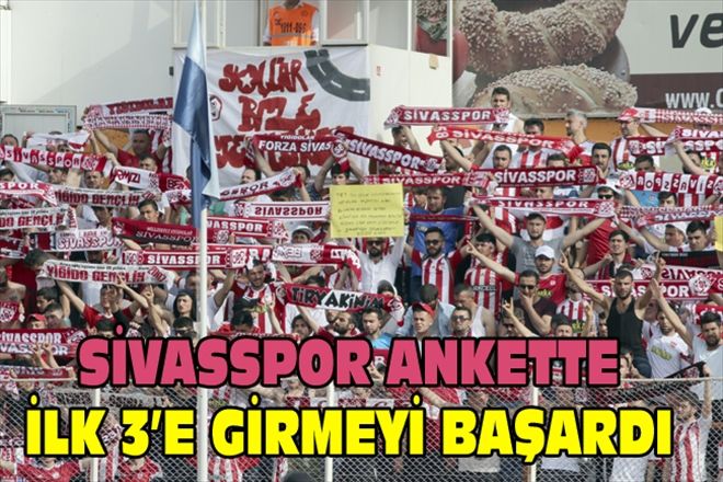 SİVASSPOR ANKETTE İLK 3´E GİRMEYİ BAŞARDI