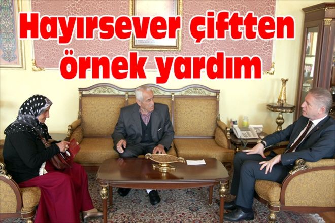Hayırsever çiftten örnek yardım