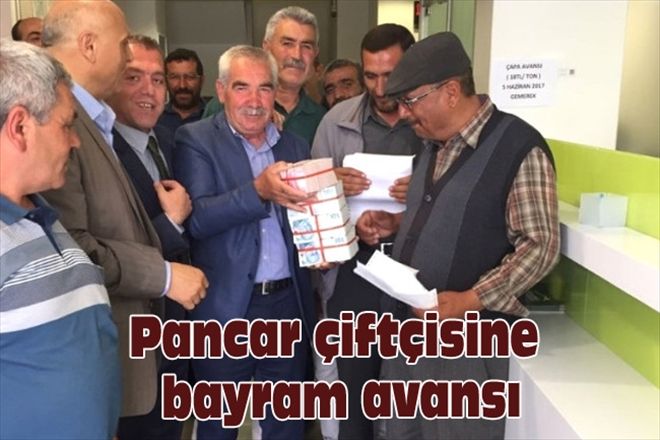 Pancar çiftçisine  bayram avansı