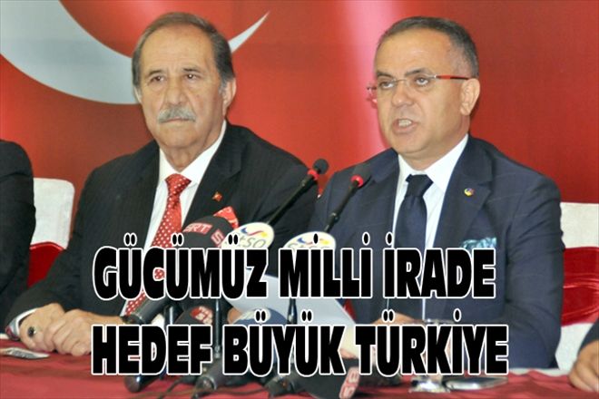 GÜCÜMÜZ MİLLİ İRADE HEDEF BÜYÜK TÜRKİYE
