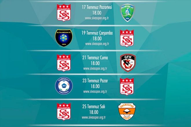 SİVASSPOR 5 HAZIRLIK MAÇI OYNAYACAK