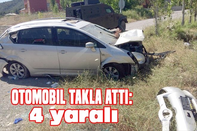 Otomobil takla attı: 4 yaralı