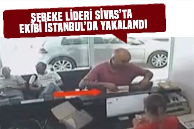 Şebeke lideri Sivas´ta ekibi İstanbul´da yakalandı