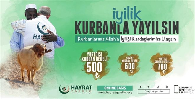 Hayrat, 70 ülkede kurban kesecek