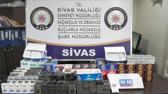 110 paket kaçak sigara ele geçirildi