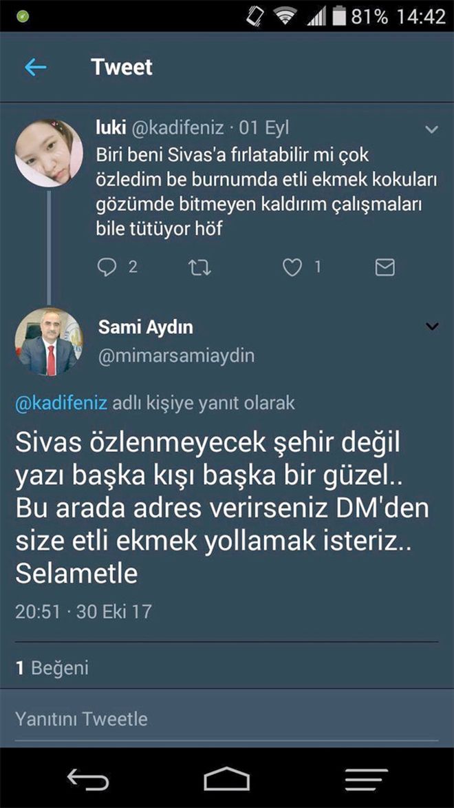 Sosyal medyadan ´etli ekmek´  istedi Başkan Aydın gönderdi 