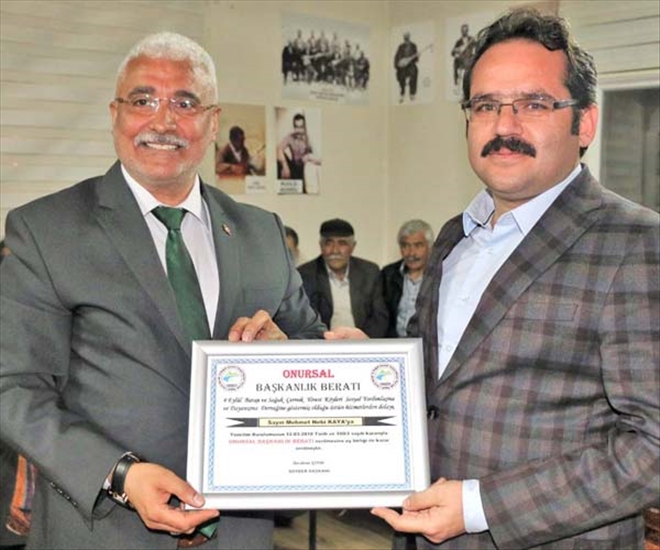 SOYDER´den Kaya´ya onursal başkanlık beratı