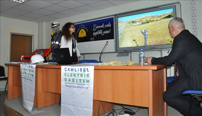 ÇEDAŞ´tan meslek lisesi öğrencilerine iş sağlığı ve güvenliği eğitimi 