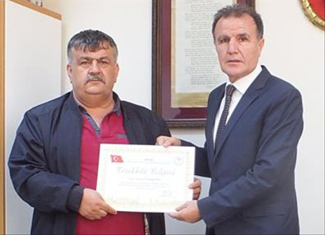 Müdür Kılıç, Yüzbaşıoğlu´na teşekkür etti